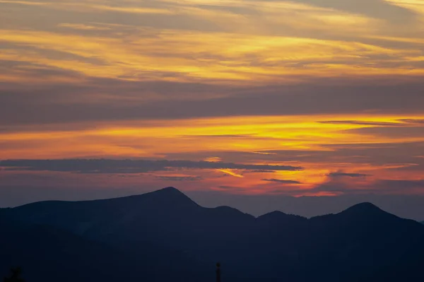 Carpathian Mountains Sunset Beautiful Summer Landscape — Stock Photo, Image