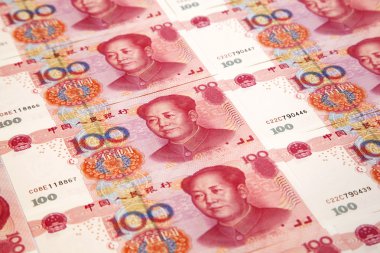 Çin para 100 Yuan desen