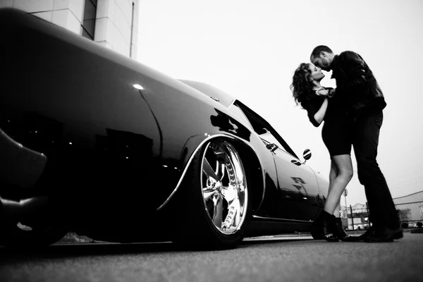 Two lovers&buick riviera I — Stock Photo, Image