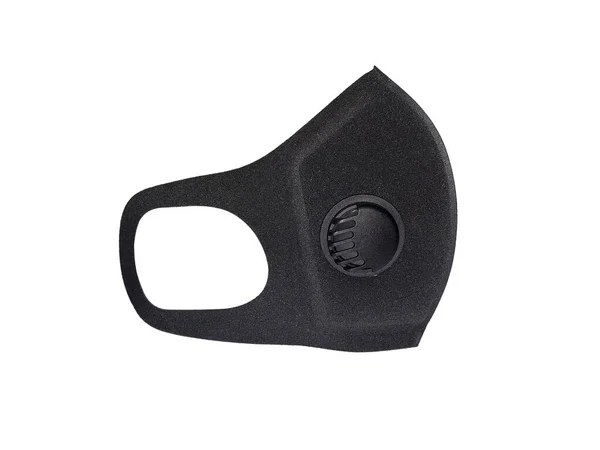 Máscara Espuma Negra Para Protección Contra Virus Bacterias Polvo Con —  Fotos de Stock