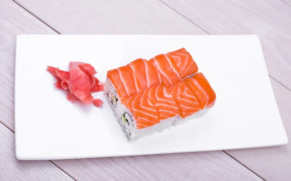 Set de sushi con salmón — Foto de Stock