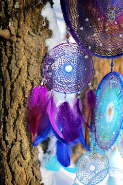 el ile yapılan bir dreamcatcher fotoğrafı