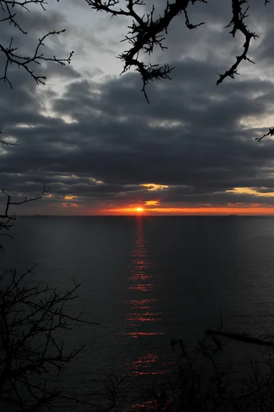 Puesta de sol en el mar — Foto de Stock