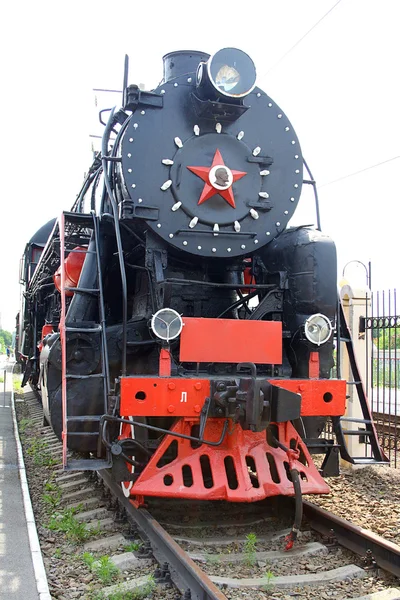 Velha locomotiva soviética — Fotografia de Stock