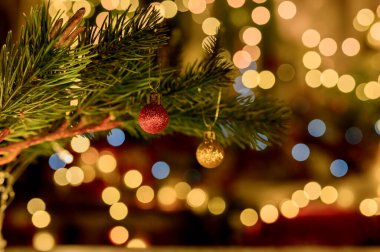 Evde Noel süsü. Noel ve Yeni Yıl Tatildeki Parti Kutlaması.