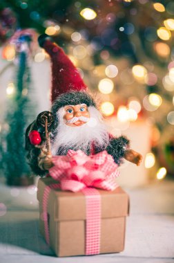 Evde Noel süsü. Noel ve Yeni Yıl Tatildeki Parti Kutlaması.