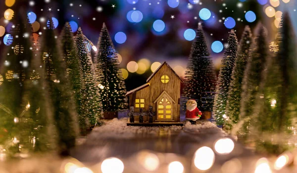 Decorazione Natalizia Casa Natale Capodanno Festa Vacanza — Foto Stock
