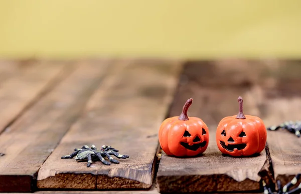 Halloween Decoration Trick Treat Autumn Fall Season Scary Symbol Wood — Stock Photo, Image