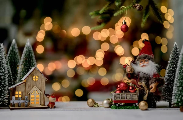 Vánoční Dekorace Doma Vánoční Silvestrovská Oslava Pro Párty Dovolené — Stock fotografie