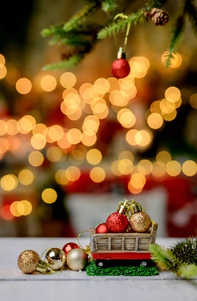 Dekorasi Natal Rumah Perayaan Natal Dan Tahun Baru Untuk Pesta — Stok Foto