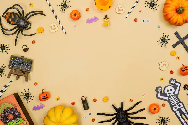 Dekorasi Halloween Trik Atau Mengobati Musim Gugur Dan Musim Gugur — Stok Foto