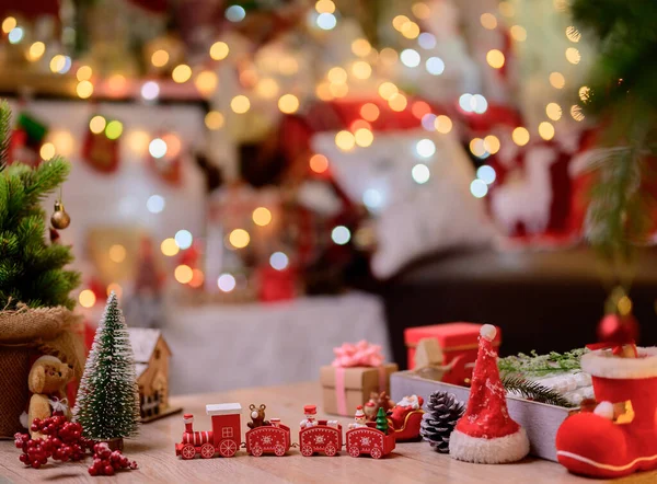 Dekorasi Natal Rumah Perayaan Natal Dan Tahun Baru Untuk Pesta — Stok Foto