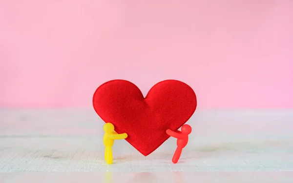 Sevgililer Günü Tatlı Gün Aşk Kalp Konsepti Pembe Arkaplandaki Metin — Stok fotoğraf