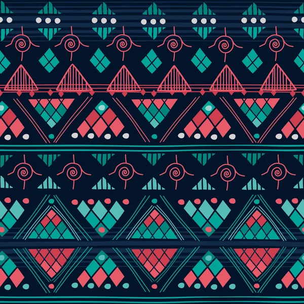 Tribal naadloos patroon. — Stockvector