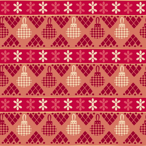 Tribal seamless Christmas pattern. — Stock Vector