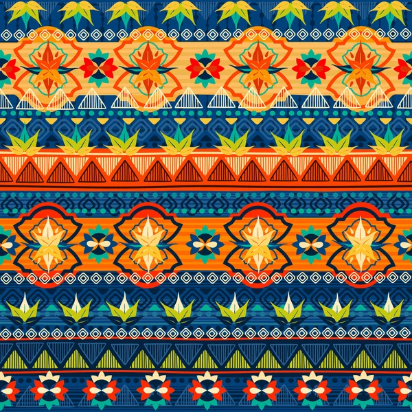 Patrón tribal sin costuras . — Vector de stock