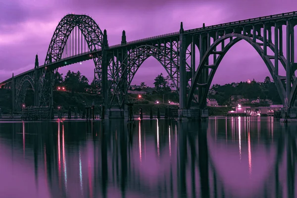 Ponte Baía Yaquina Oregon — Fotografia de Stock