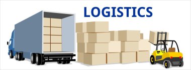 kamyon forklift kargo lojistik depo