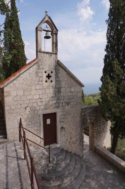 Marjan Tepesi 'ndeki St. Jerome Kilisesi, Split, Hırvatistan 2020