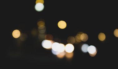 Phuket kasabasındaki Sokak Gecesi Market Festivali 'nin arka plan kullanımı için Bokeh' li soyut bulanık görüntüsü