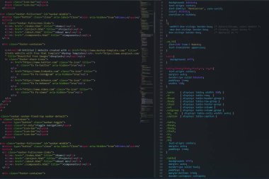 Geliştirici piton, java betiği, html, css kaynak kodu monitör ekranında. Yazılım geliştiricisinin betiği. program kodlaması. Programcı kod düzenleme arka planı. Teknoloji arka planı yakın çekim.