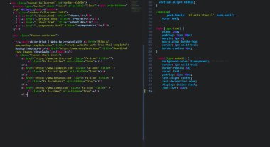 Geliştirici piton, java betiği, html, css kaynak kodu monitör ekranında. Yazılım geliştiricisinin betiği. program kodlaması. Programcı kod düzenleme arka planı. Teknoloji arka planı yakın çekim.