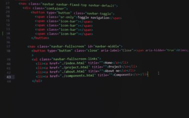 Geliştirici piton, java betiği, html, css kaynak kodu monitör ekranında. Yazılım geliştiricisinin betiği. program kodlaması. Programcı kod düzenleme arka planı. Teknoloji arka planı yakın çekim.