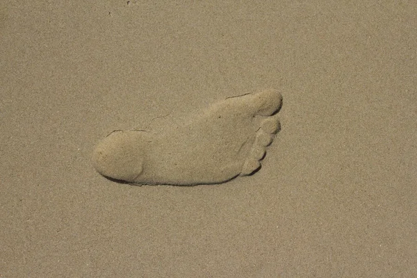 Texture Footprints Sand Beach Sunset Time — Stock Photo, Image