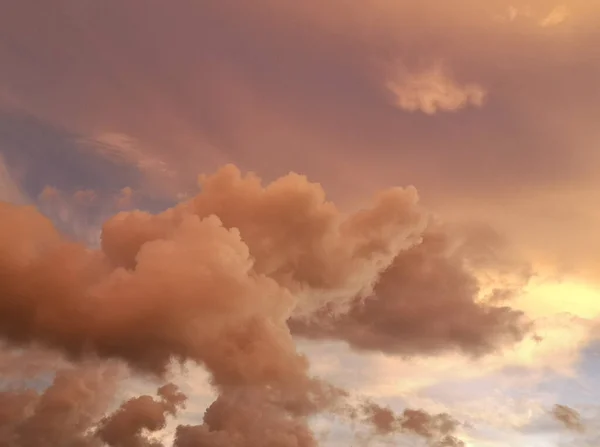 Atardecer Cielo Dorado Color Fondo Noche Con Luz Del Sol —  Fotos de Stock