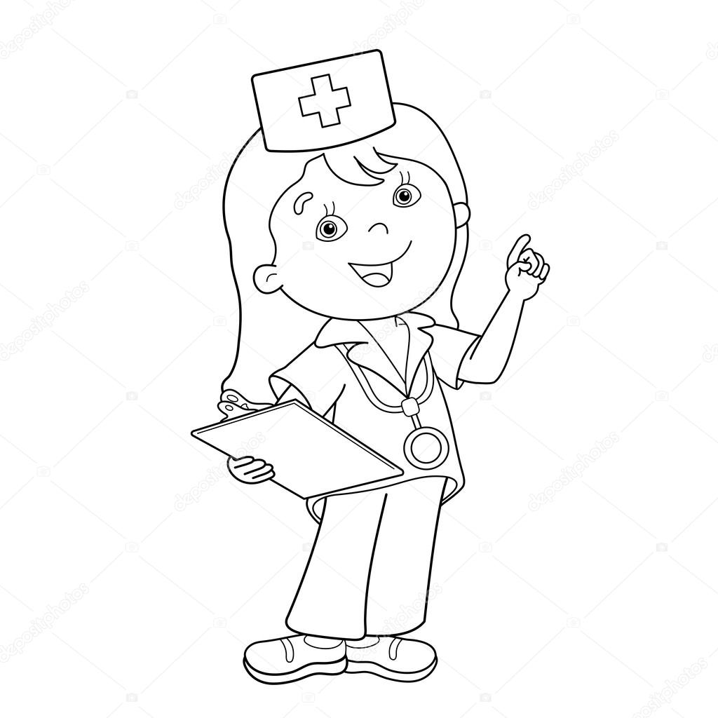 Desenhos para colorir de medico