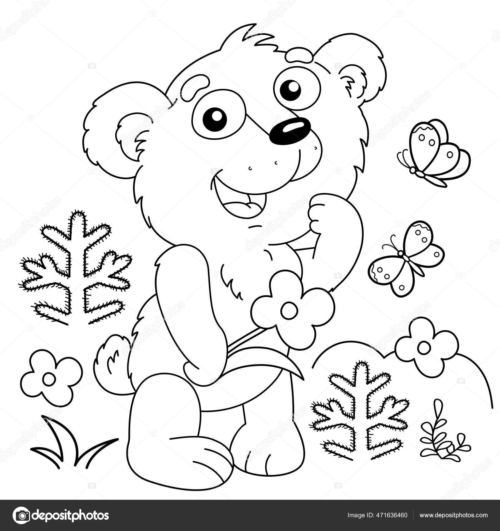 Desenhos para colorir de desenho de uma flor com três folhas para colorir  