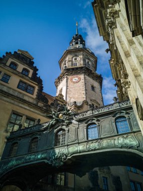 Dresden Kalesi Kulesi. Almanya.