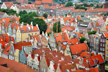 Gdansk üstten görünüm, Polonya