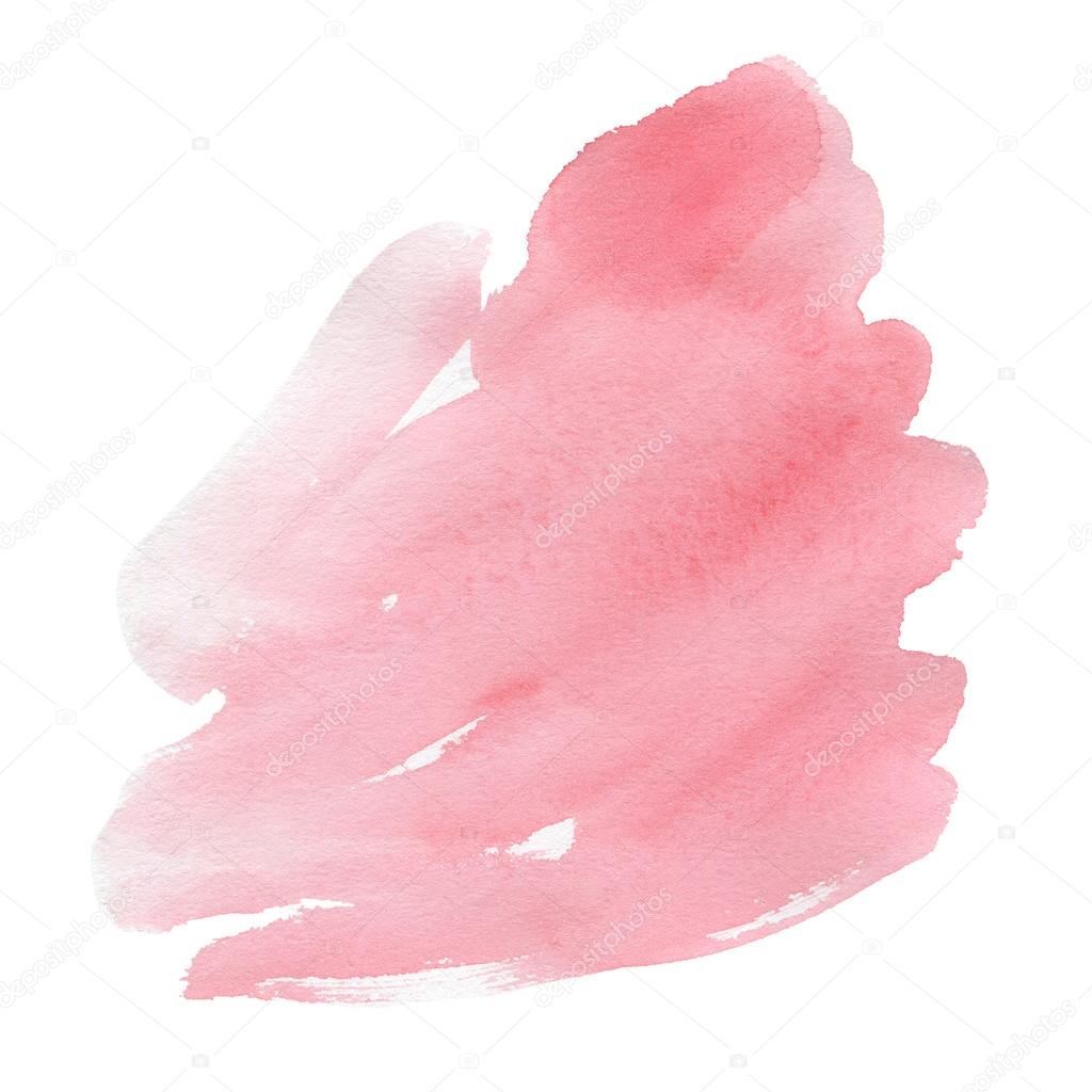 Macchia dell acquerello di ombra delicata naturale pastello disegnata a mano Un acquerello spot Colore rosa delicato ˆ possibile utilizzare per avvolgere