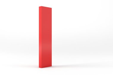 İzole kırmızı harf ı