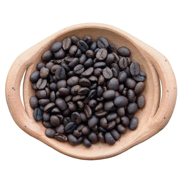 砂煲咖啡豆 — 图库照片