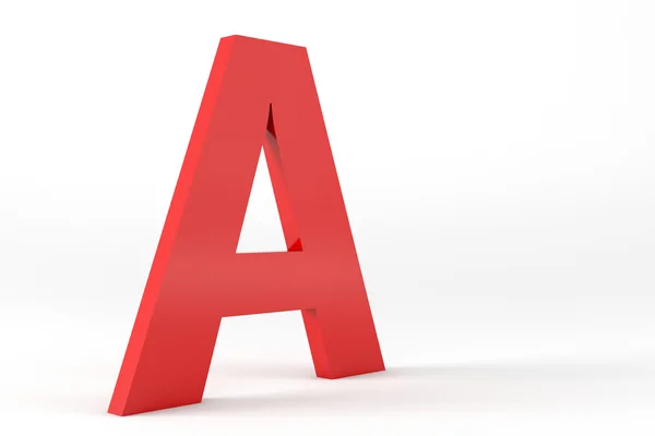Isolated Red Letter A