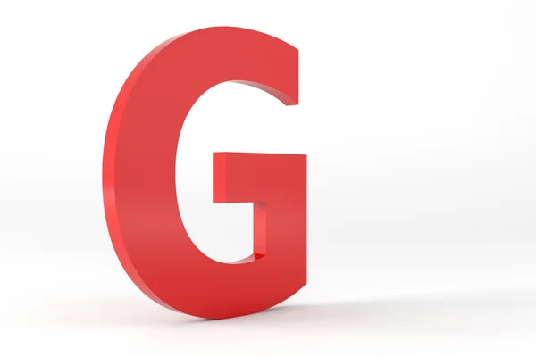 İzole kırmızı harf G
