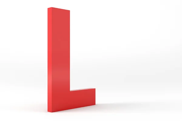 İzole kırmızı harf L