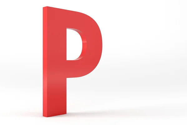İzole kırmızı harf P
