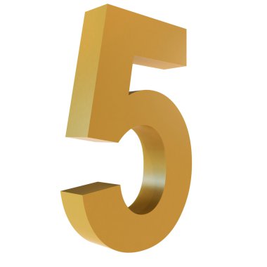 3D altın sayı 5