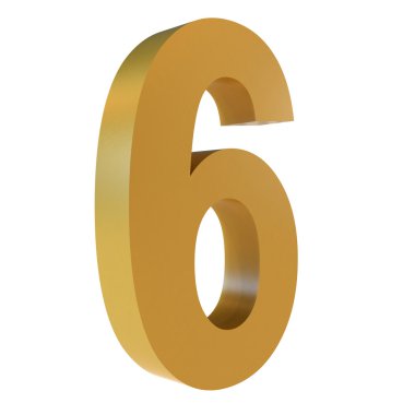 3D altın sayı 6