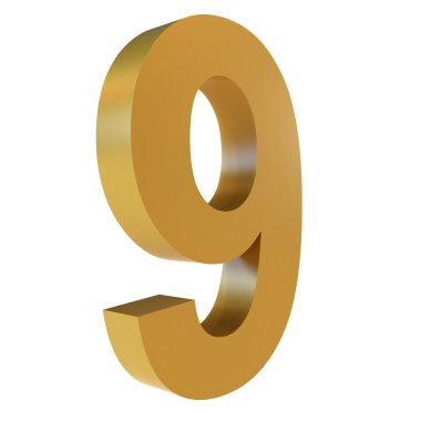 3D altın sayı 9