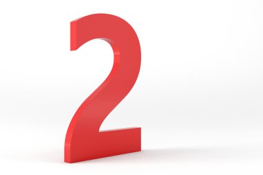 3D kırmızı sayı2