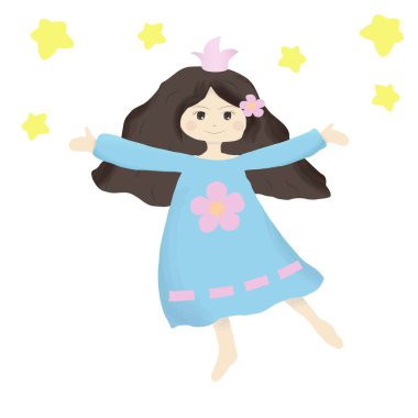 Küçük prenses ve yıldızlar.