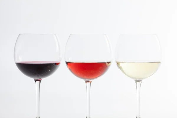 Wine glasses on white background — Stock Photo, Image