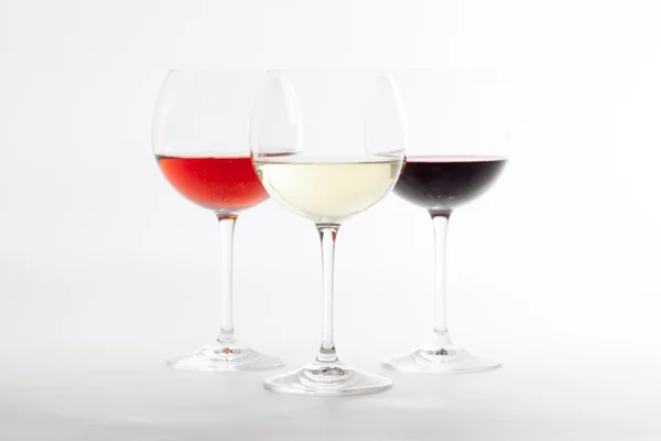 Wine glasses on white background — Stock Photo, Image