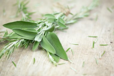 adaçayı ahşap üzerine