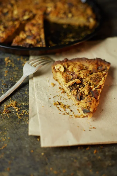 Amandel tarte zelfgemaakte — Stockfoto