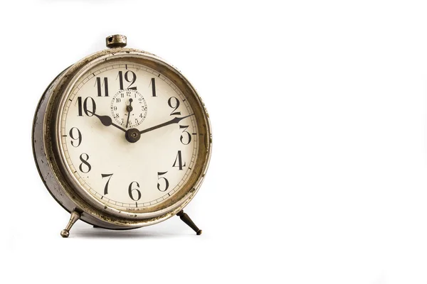 Old alarm clock, isolated on the white background Stock Picture